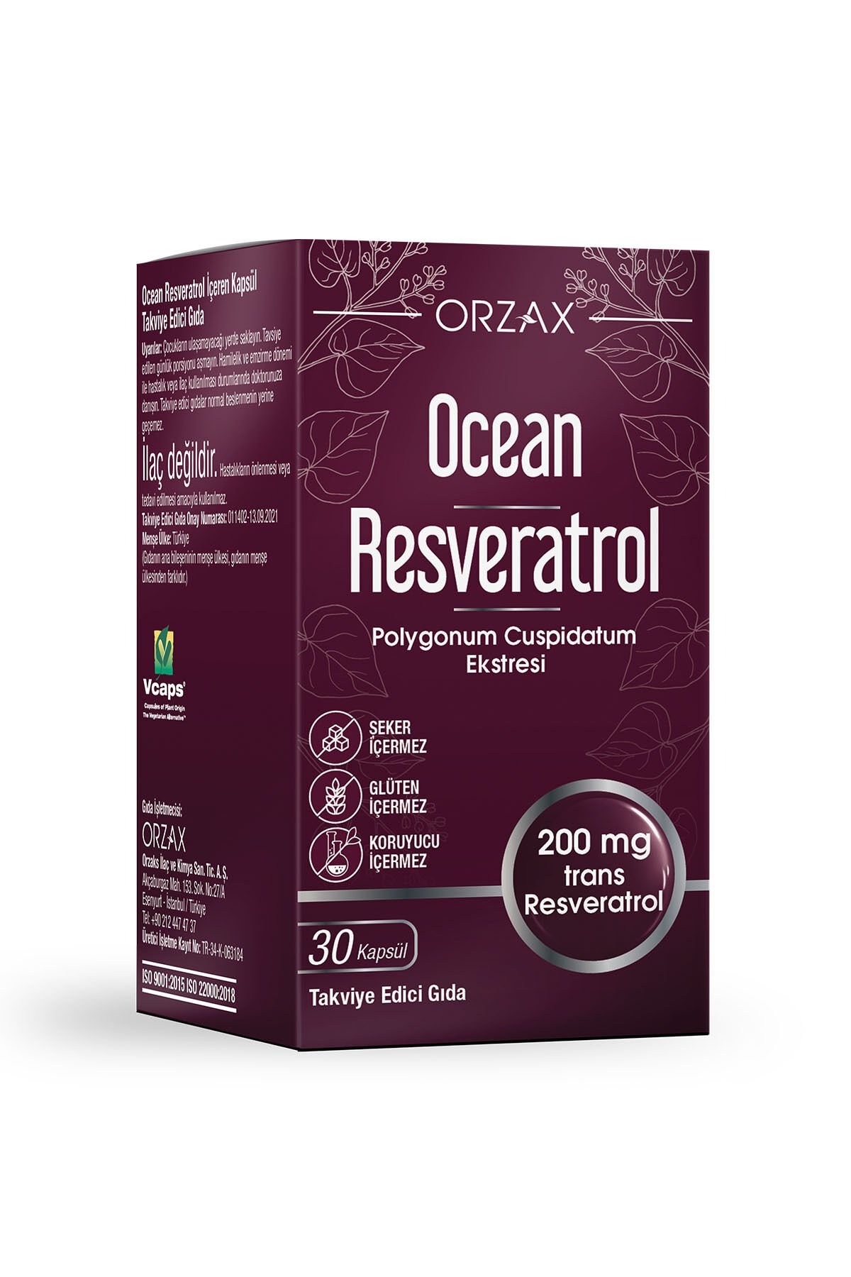 Ocean Resveratrol 200 mg 30 Kapsül