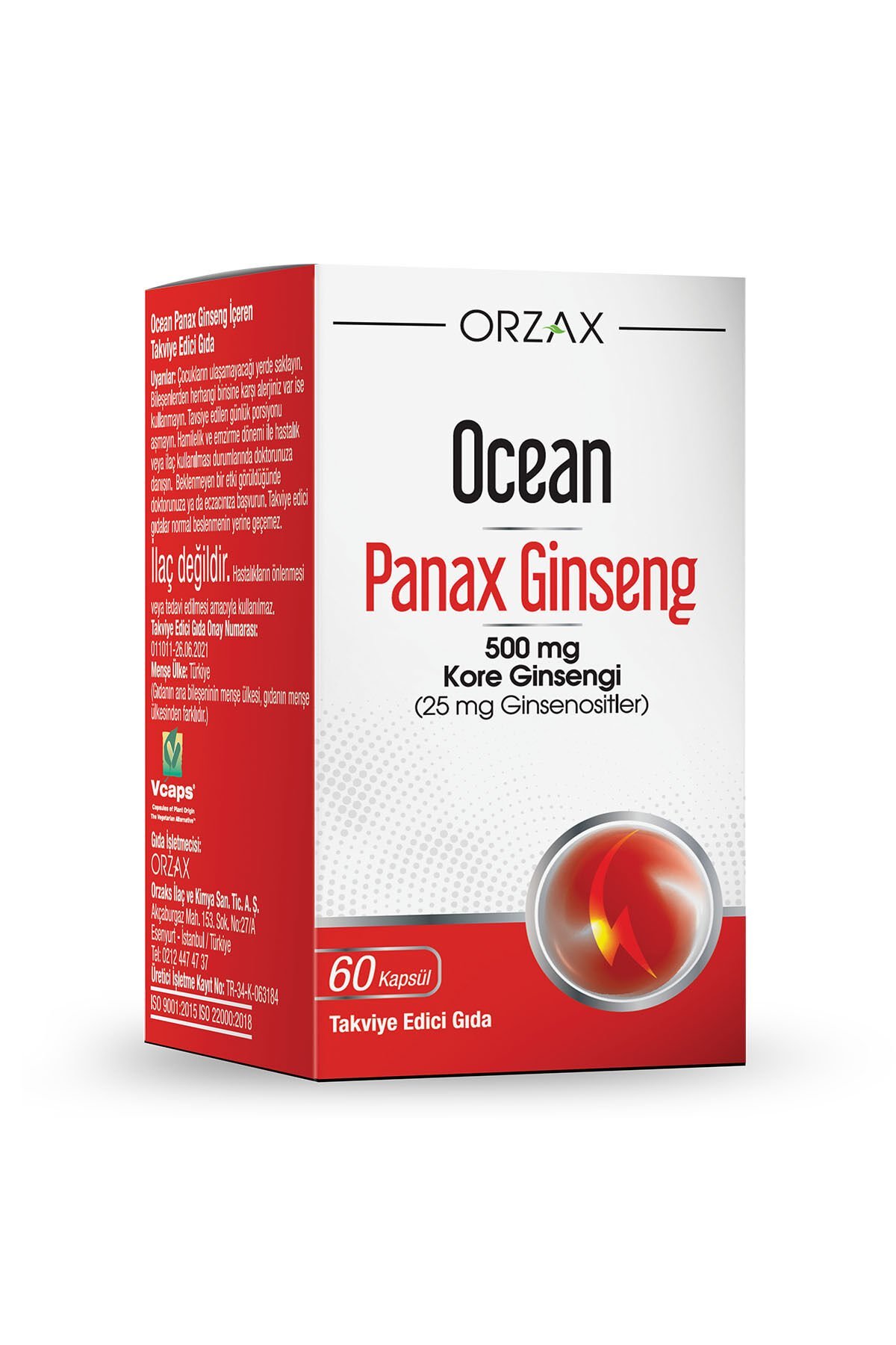 Ocean Panax Ginseng 500 mg 60 Kapsül