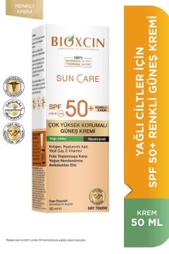 Bioxcin Sun Care Güneş Krem Renkli Yüksek Korumalı Yağlı Ciltler İçin SPF50+ 50 ml
