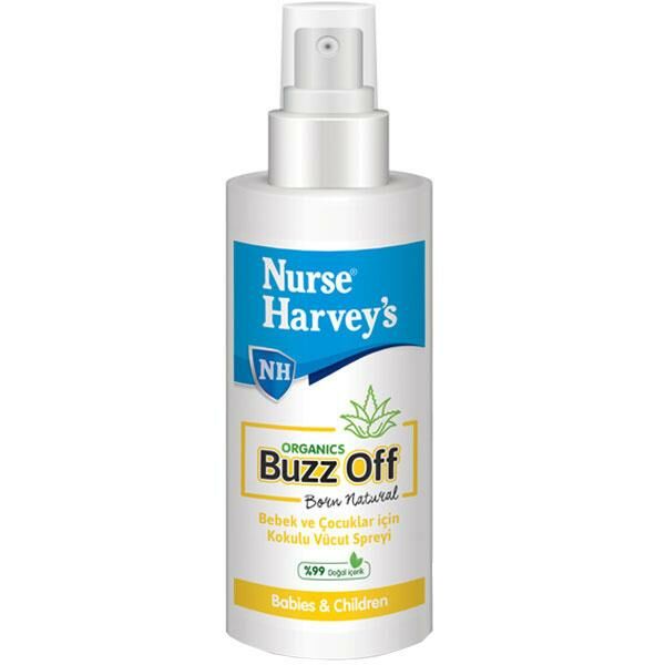 Nurse Harveys Organic Buzz Off Sprey 50 ML Bebek Ve Çocuklar İçin Sinek Kovucu Vücut Spreyi