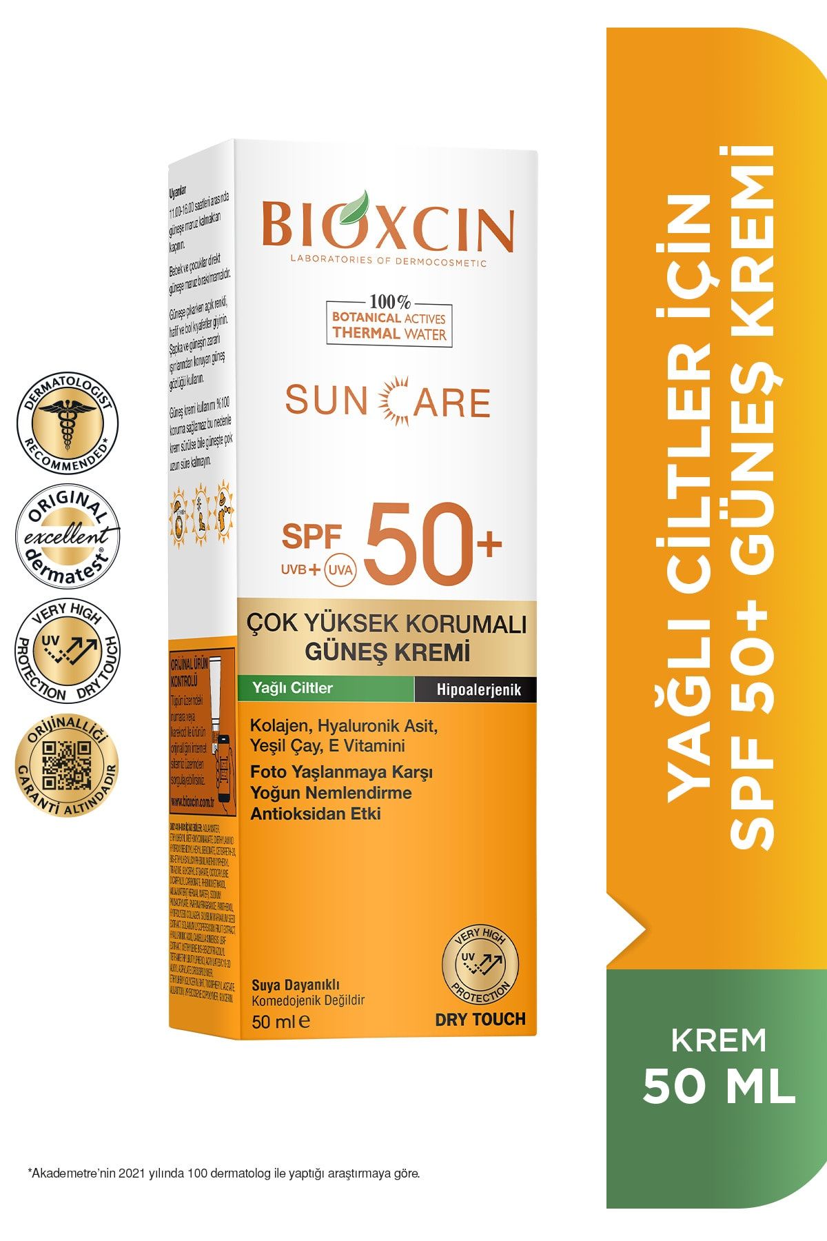 Bioxcin Sun Care Çok Yüksek Korumalı Yağlı Ciltler Için Güneş Kremi Spf 50+