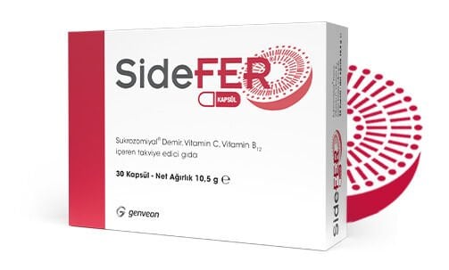 Sidefer Demir-Vitamin C-Vitamin B12 - 30 Kapsül