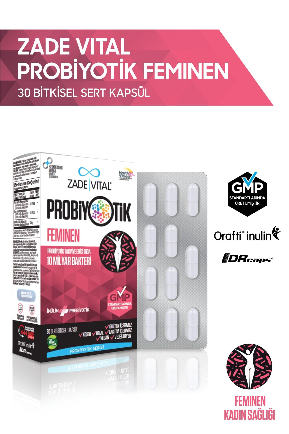 Zade Vital  Feminen 30 Kapsül