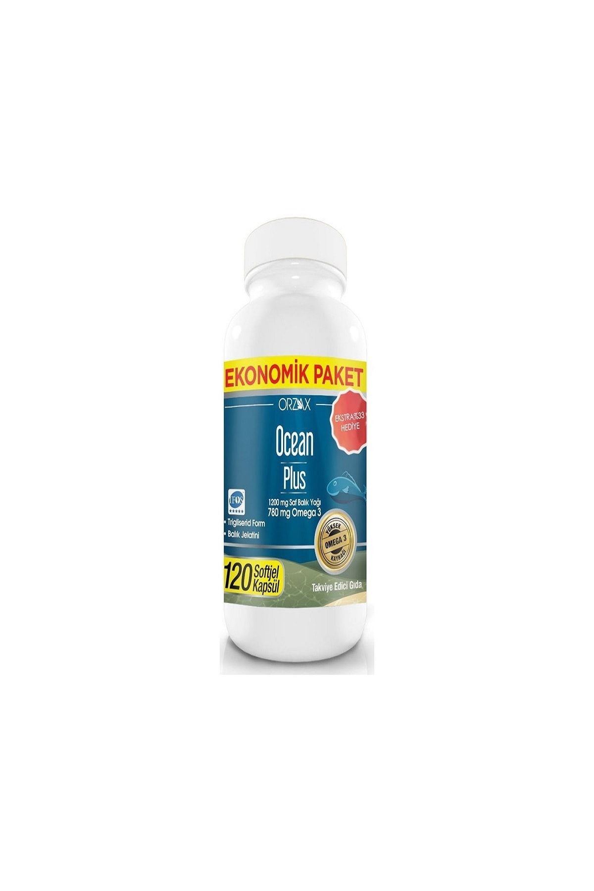 Ocean Plus Omega 3 1200 Mg 120 Kapsul - Limon