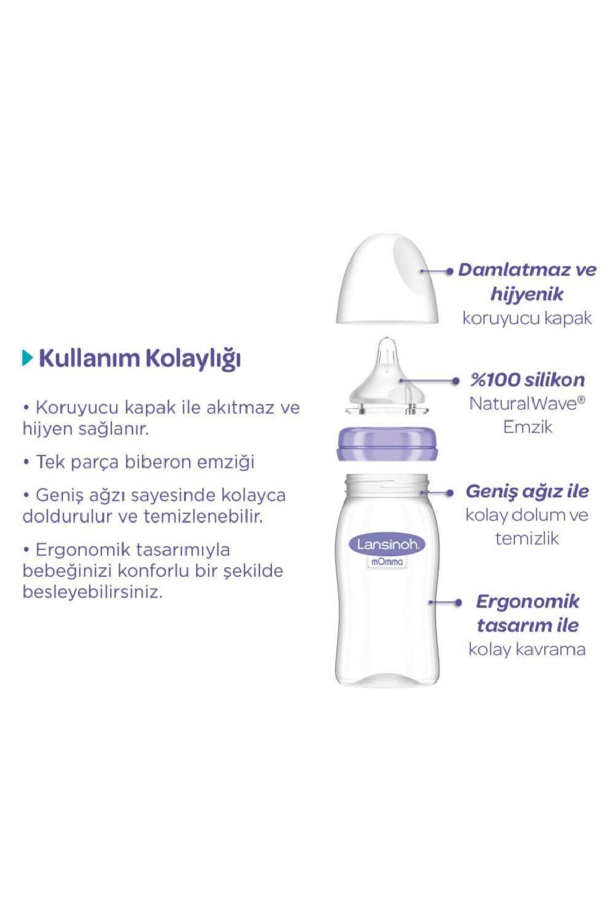 Lansinoh Natural Wave Biberon 240ml