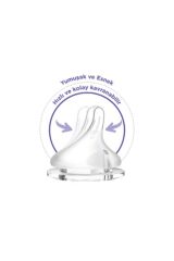 Natural Wave Biberon Emziği Yavaş Akış 2li