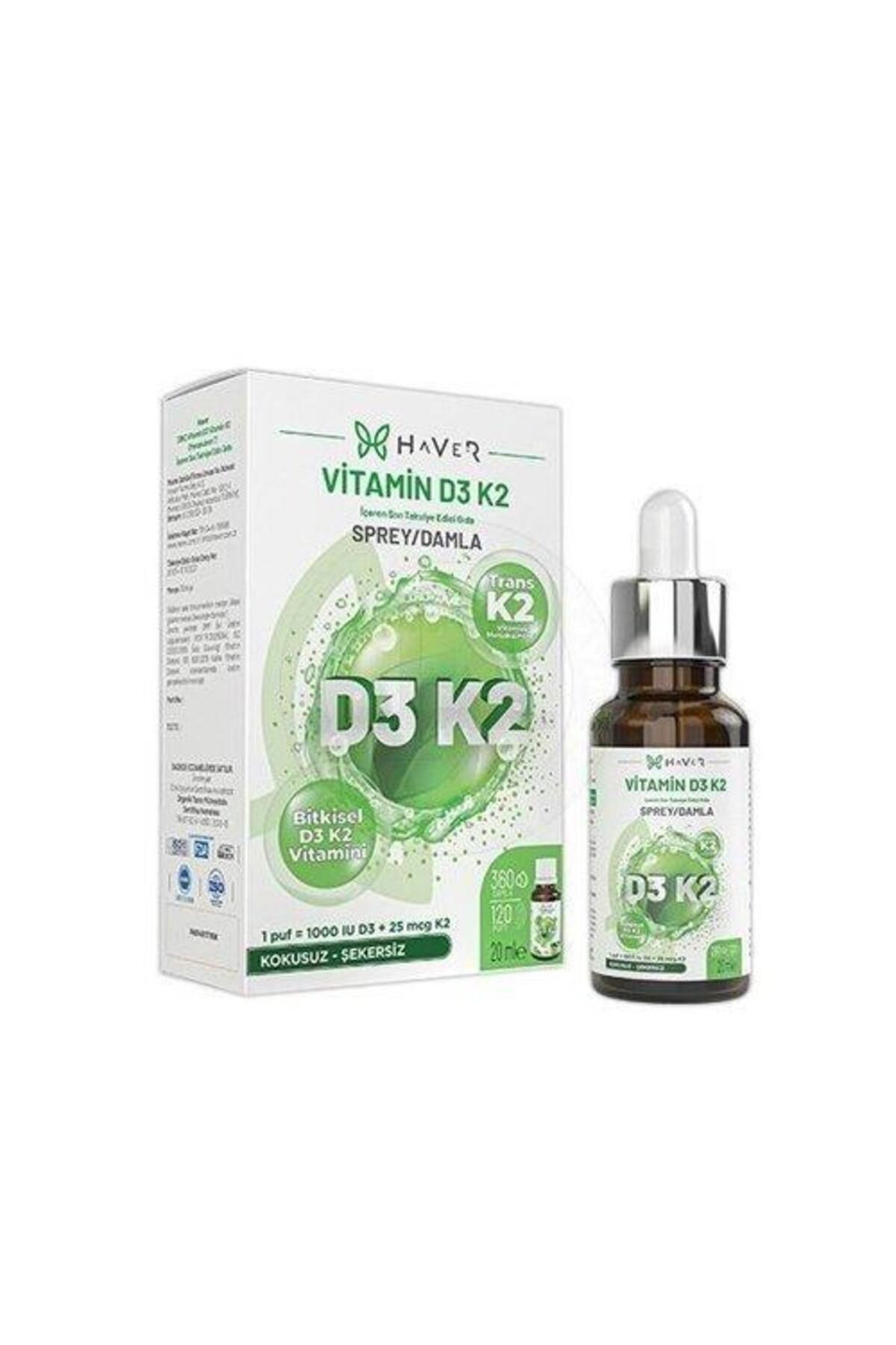 Haver Vitamin D3K2 Sprey/Damla 20 ml