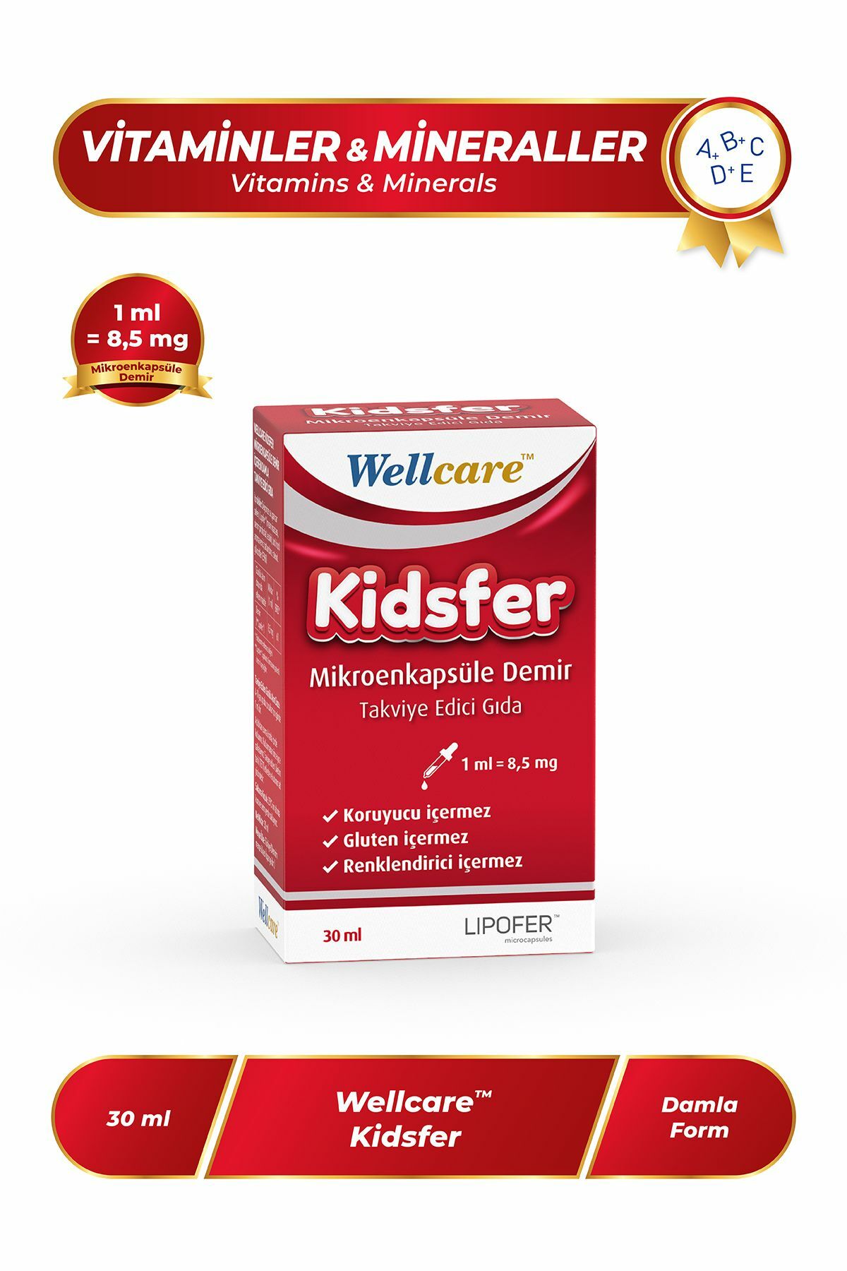 Kidsfer Mikroenkapsule Demir Damla 30 ml