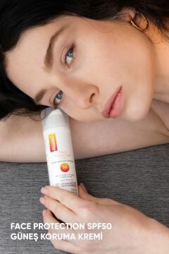 Face Protection Cream Spf 50+ | Nemlendirici Yüz Güneş Kremi | Suya Dayanıklı | 50 ml