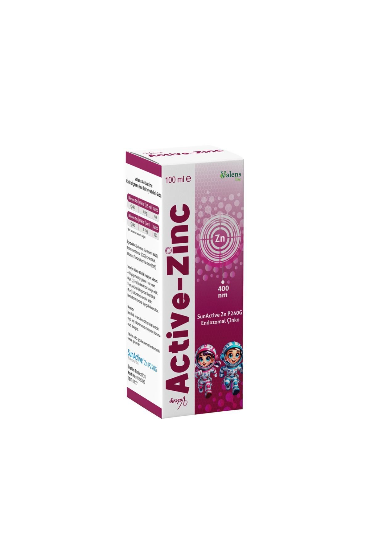 ACTİVE-ZİNC Vitamin ve Mineral(çinko)