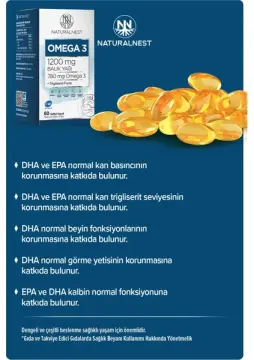 Natural Nest Omega3 Balık Yagı 60 Kapsul