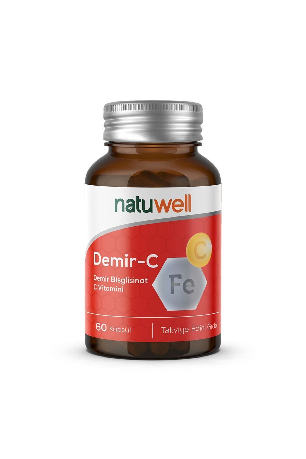 Demir-c (DEMİR BİSGLİSİNAT C VİTAMİNİ) 60 Kapsül 8683873980192