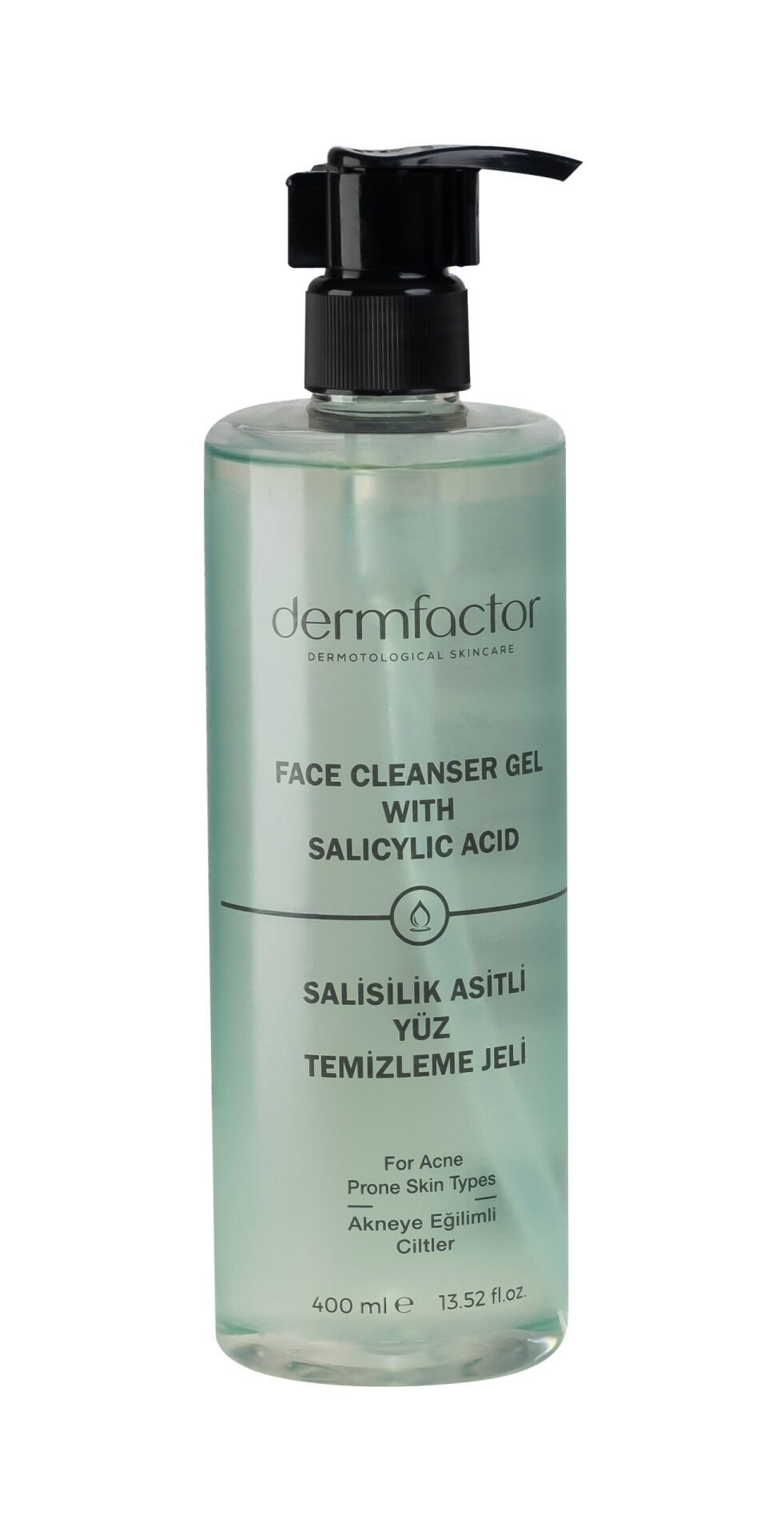 Dermfactor Salisilik Asitli Yüz Temizleme Jeli Akneye Eğilimli Ciltler 400 ml