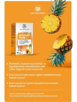 Naturalnest Bromelain Plus 60 Kapsül