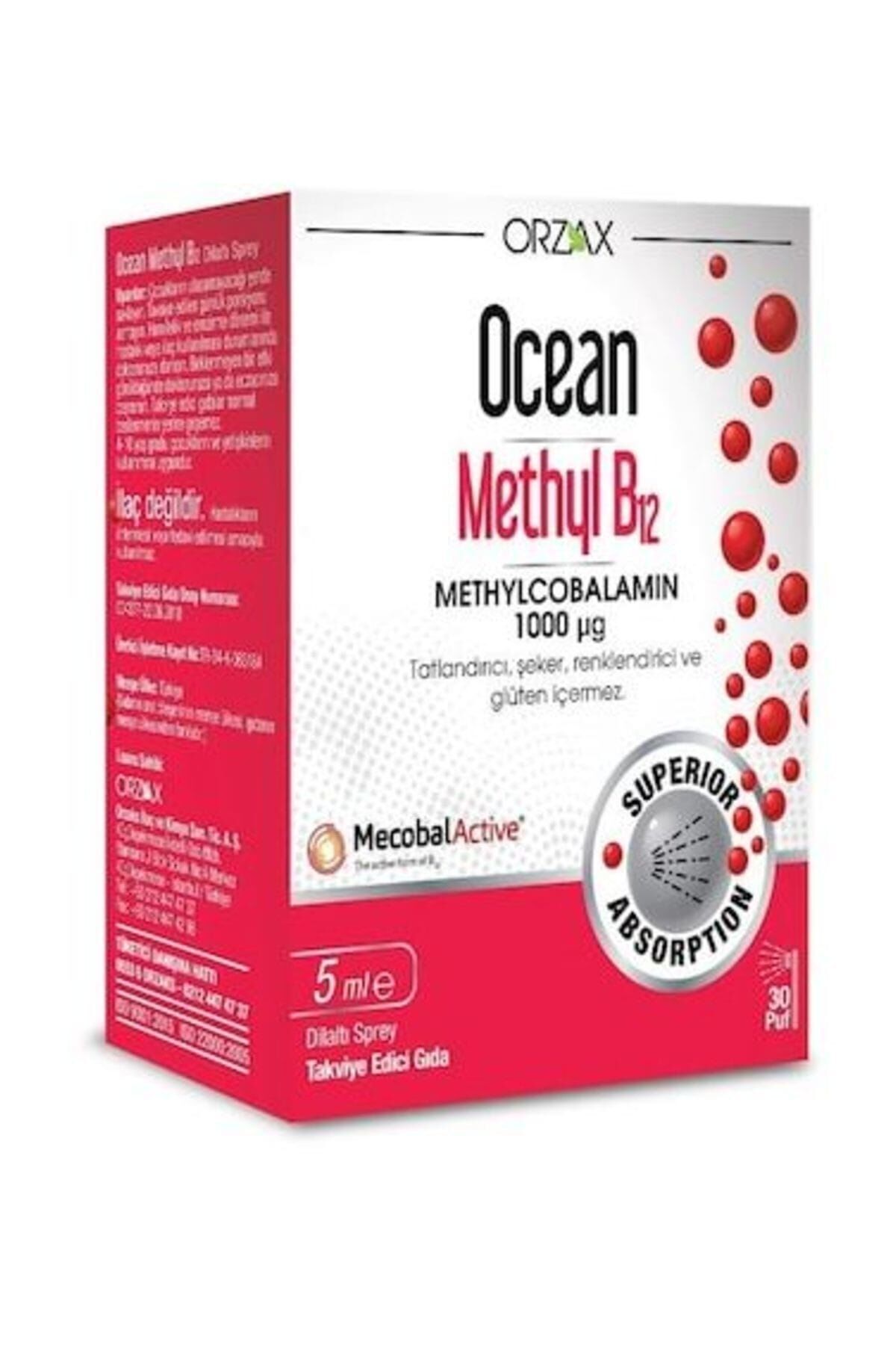 Ocean Methyl B12 1000 mcg Methylcobalamin 5ml