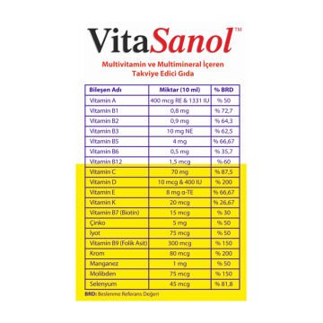 Vitasanol Multivitamin Multimineral Şurup 150 ml