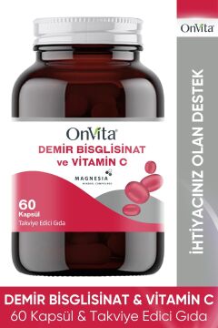 Onvita Demir Bisglisinat & Vitamin C 60 Kapsül