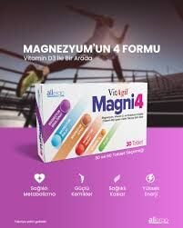 Vitagil Magni4 Magnezyum Vitamin D3 P5P 60 Tablet
