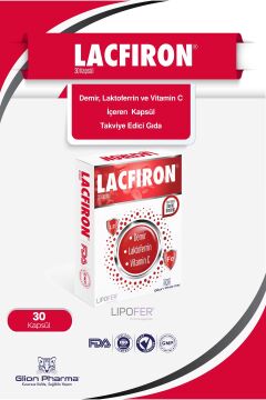 Lacfiron Demir, Laktoferrin ve Vitamin C İçeren Kapsül Takviye Edici Gıda