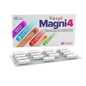 Vitagil Magni4 Magnezyum Vitamin D3 P5P 60 Tablet