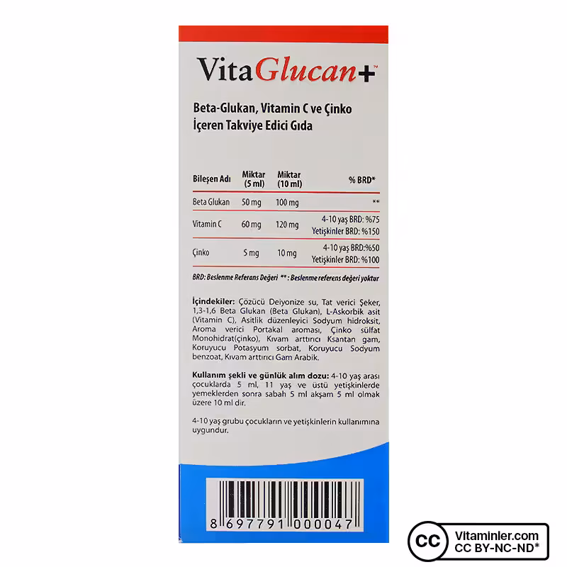 VitaGlucan Beta Glucan & C Vitamini Şurup 150 ml