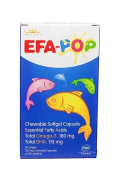 Efa Pop Balık Yağı Takviye Edici Gıda 30 Çiğnenebilir Kapsül