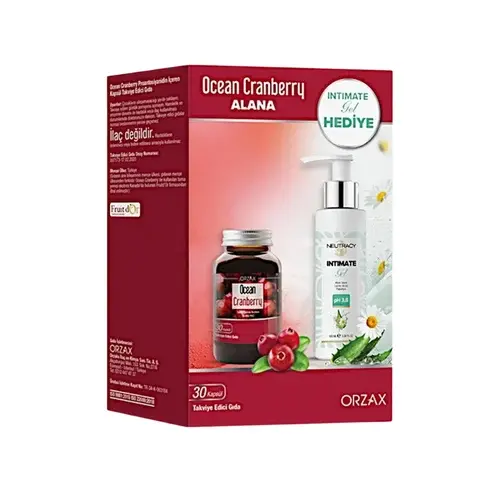 Orzax Ocean Cranberry 30 Kapsül + Neutracy İntim Jel 100 ml Hediyeli