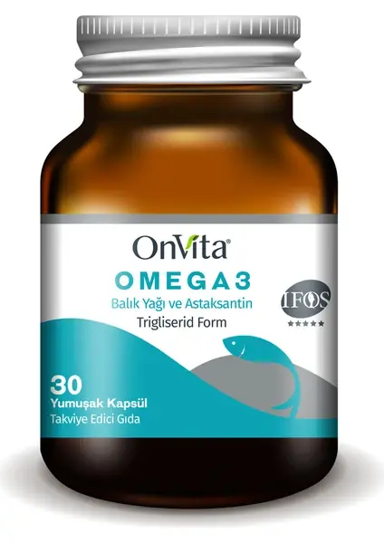 Onvita Omega 3 Balık Yağı & Astaksantin 30 Kapsül