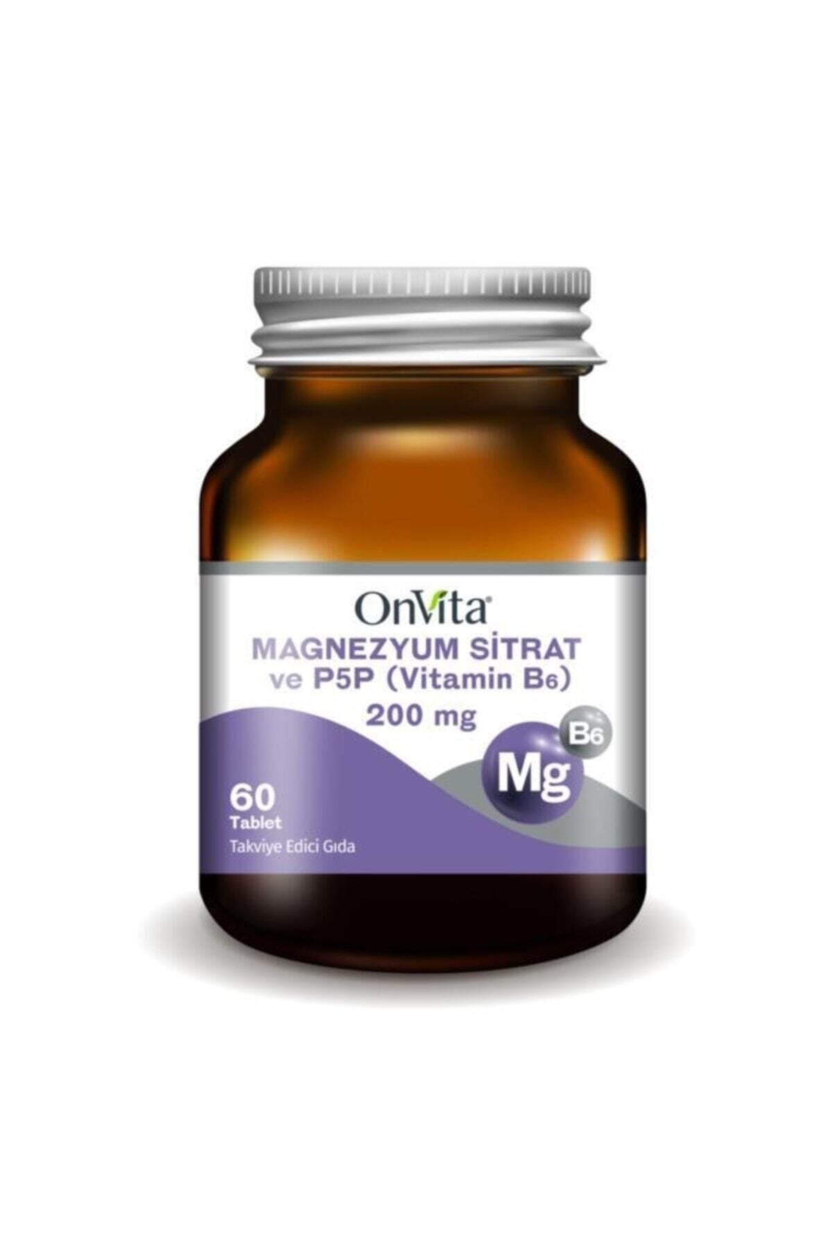 Onvita Magnezyum Sitrat Ve P5p Vitamin B6 200 Mg 60 Tablet