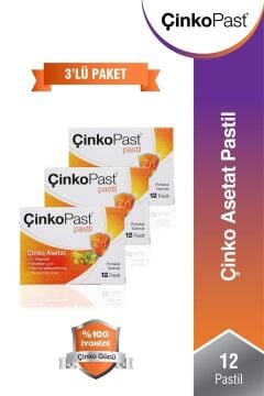 Çinkopast Portakal Aromalı Pastil 12'li 3 Adet