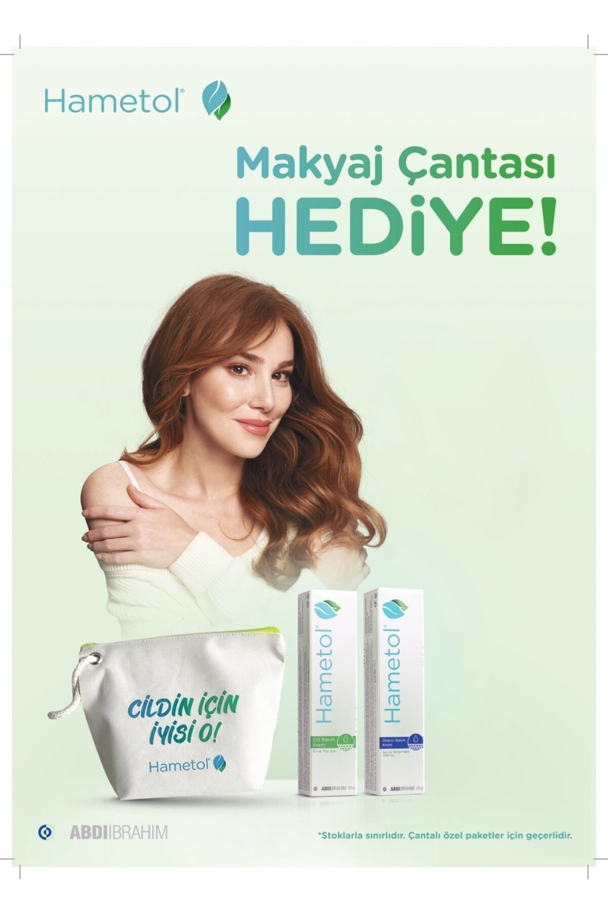 Hametol Cilt Bakım Kremi 30 gr Onarıcı Bakım Kremi 30 gr Makyaj Çantası Hediyeli