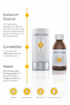 Lipozone Vitamin C 1000 mg 150 ml Şurup