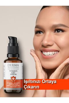 DermaSolutions PURE VİTAMİN C SERUM - Ton Eşitleyici Aydınlatıcı Serum %10 C Vitamini, Ferulik Asit