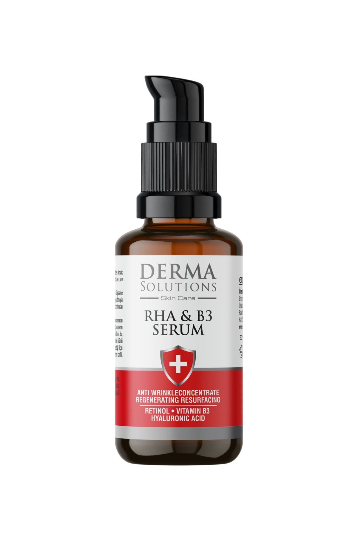 DermaSolutions RETİNOL SERUM - RHA B3 Yaşlanma,Kırışıklık, Akne Karşıtı ve Onarıcı Retinol Gece Serumu