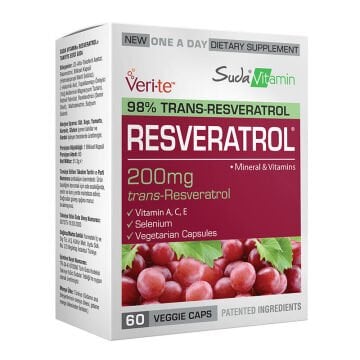 Suda Vitamin S Resveratrol Bitkisel Takviye Edici Gıda 60 Kapsül